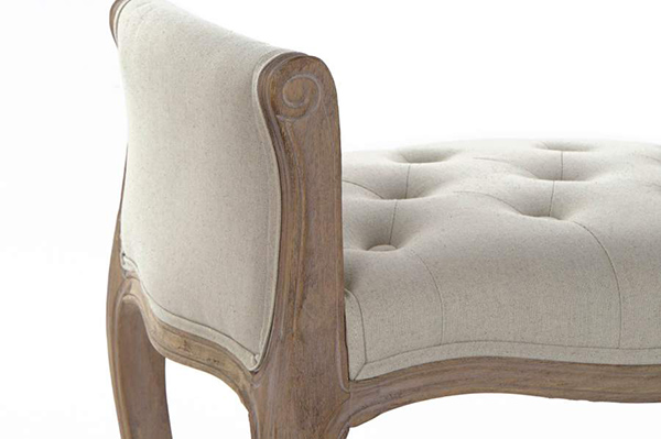 Shoe-removing chair linen rubberwood 64,5x39x60