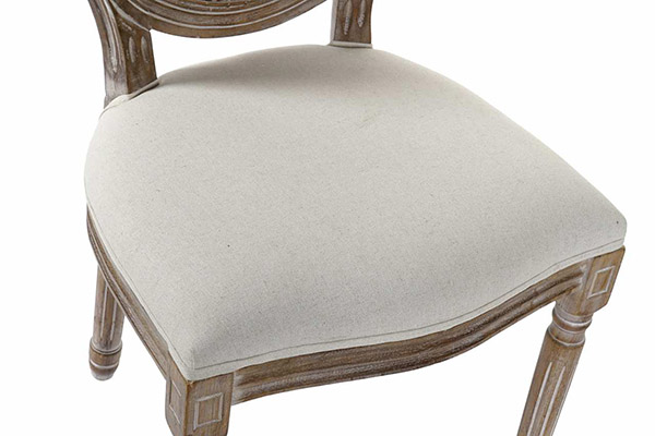 Chair wood linen 49x46x96 rack brown