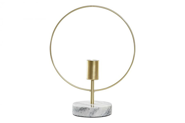 Table lamp marble metal 28x12x38 circle golden