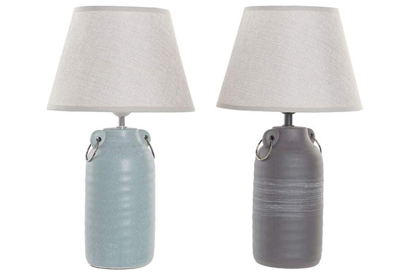 Table lamp porcelain polyester 25x25x44 2 mod.