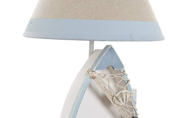 Table lamp mdf polyester 25x25x51 barca blue
