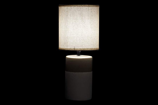 Table lamp porcelain polyester 18x18x43 3 mod.