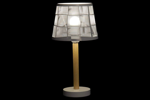 Table lamp metal wood 19,5x19,5x40 2 mod.