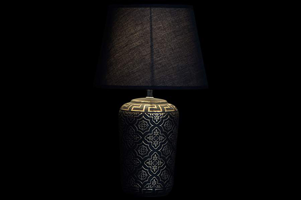 Table lamp ceramic polyester 28x28x46 mosai 2 mod.