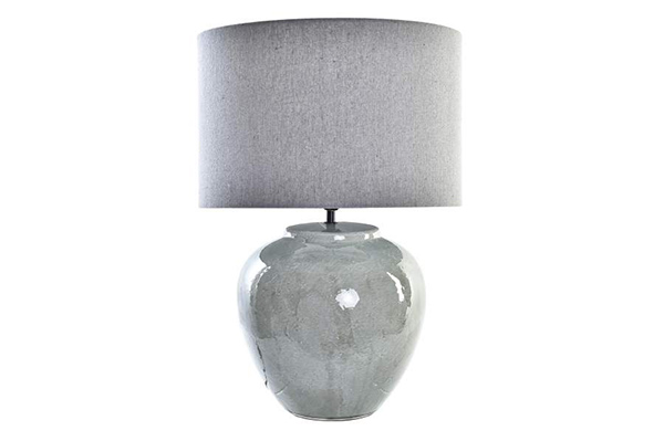 Table lamp ceramic linen 42x42x60 grey
