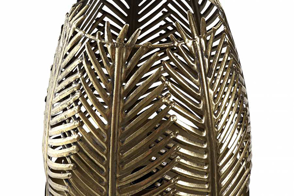 Table lamp metal 25x25x42 leaves golden