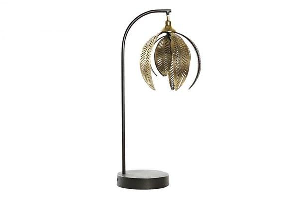 Table lamp metal 32x24x67 leaves golden