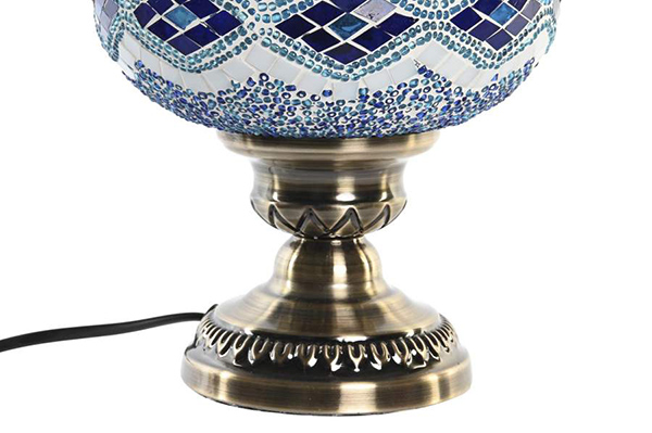 Table lamp metal glass 18x18x32 mosaic 2 mod.
