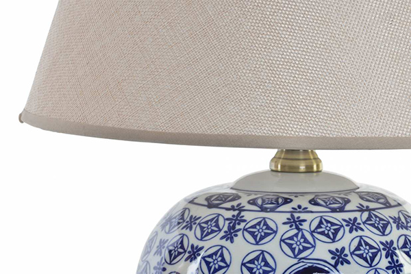 Table lamp porcelain 34x34x43 oriental blue