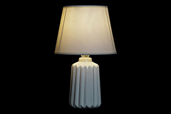 Table lamp ceramic polyester 17x17x28 3 mod.
