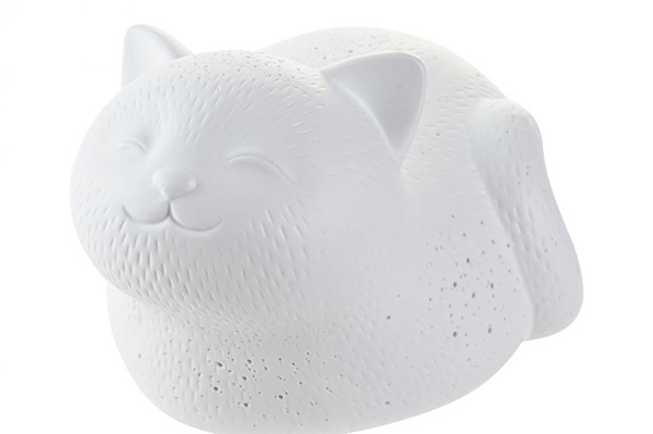Table lamp porcelain led 23x16x13 pussycat white