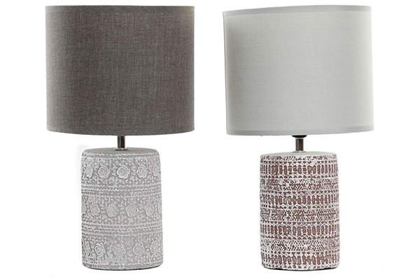 Table lamp cement polyester 19x19x33 2 mod.