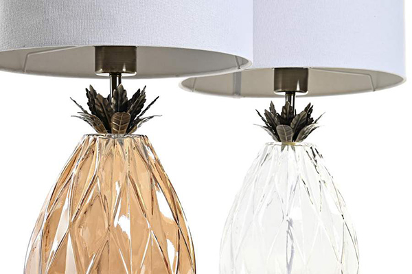 Table lamp glass polyester 30x30x52 2 mod.