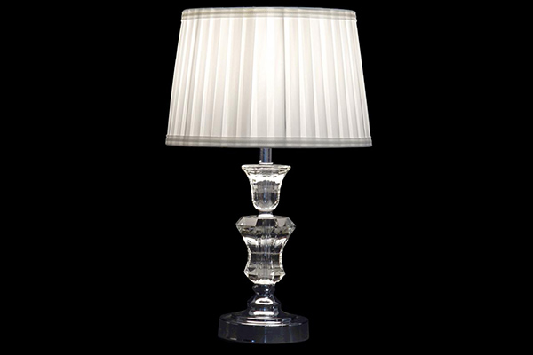 Table lamp glass polyester 30x30x48 2 mod.