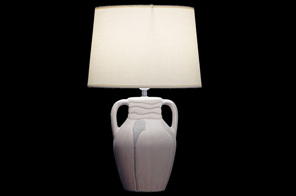 Table lamp porcelain polyester 28x28x45 2 mod.