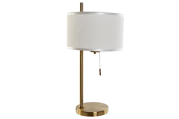 Table lamp metal polyester 30x30x60 beige