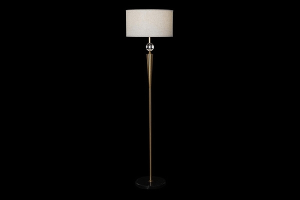Floor lamp metal marble 40x40x156 golden