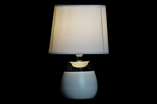 Table lamp metal polyester 18x18x28 3 mod.