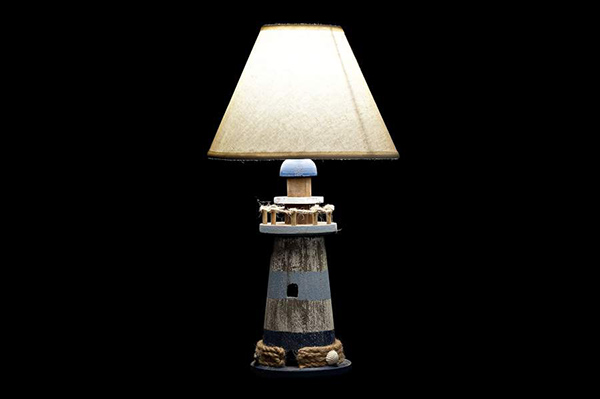 Table lamp mdf pine tree 24x24x45 lighthouse