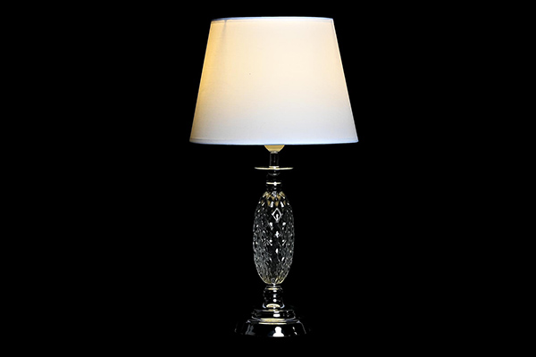 Table lamp glass polyester 28x28x51 2 mod.