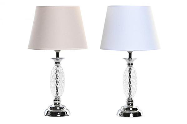 Table lamp glass polyester 28x28x51 2 mod.