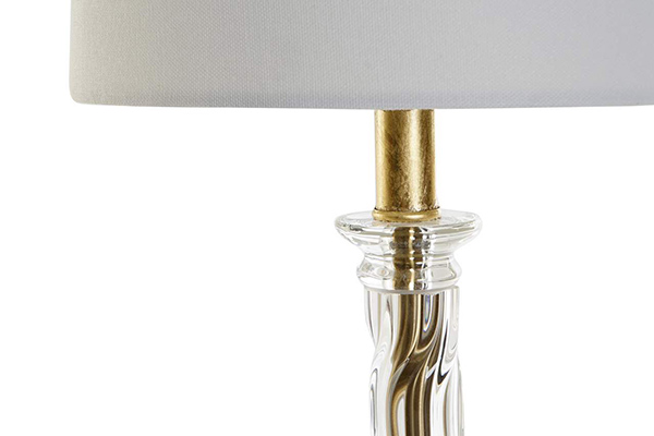 Table lamp metal marble 25x25x82 golden