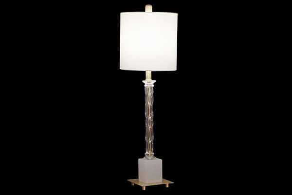 Stona lampa white golden 25x25x82