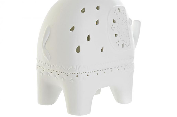 Table lamp porcelain led 22x12x19 elephant white