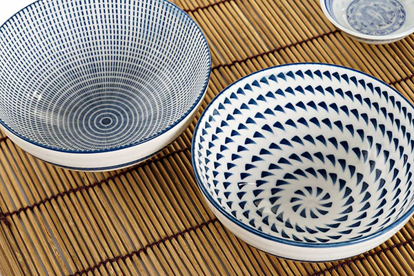 Sushi set 10 bamboo porcelain 31,5x27x6 blue