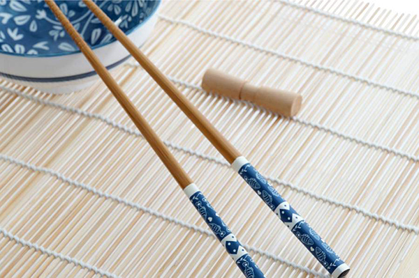 Sushi set 20 ceramic bamboo 35x35x5,5 4 services