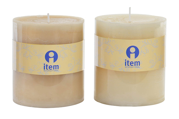 Candle wax fragrance 9x9x10 495 gr. natural 2 mod.