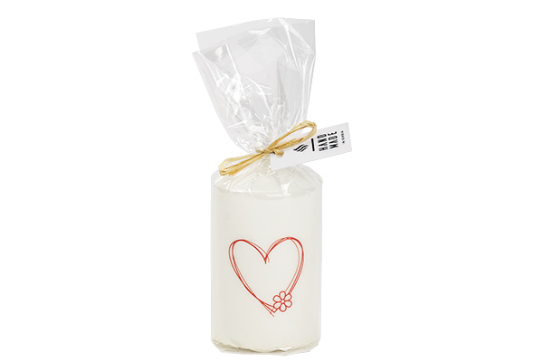 Candle heart white