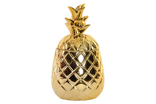 Candle porcelain wax 10x17 pineapple sparkly