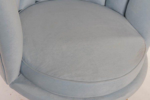 Armchair polyester metal 85x78x73 shell velvet