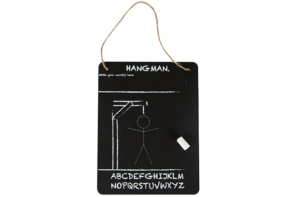 Hang  man blackboard