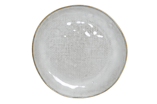 Plate stoneware enamelled 20x20x2,3