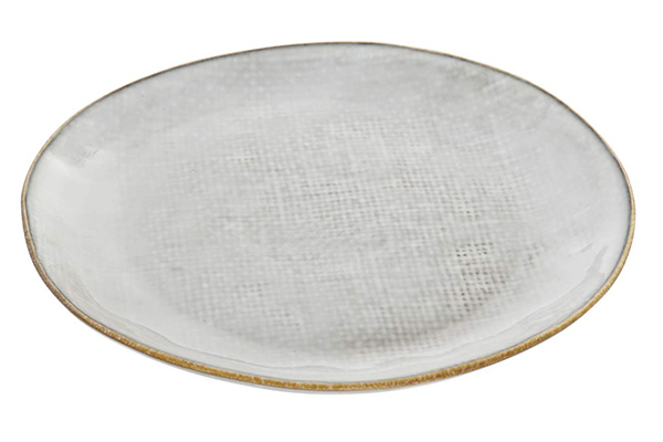 Plate stoneware enamelled 20x20x2,3