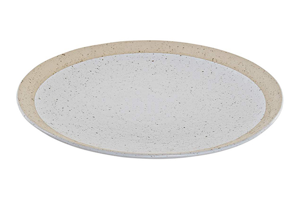 Plate stoneware 21x21x2 white