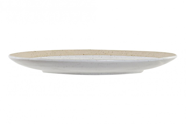 Plate stoneware 21x21x2 white