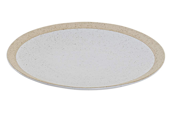 Plate stoneware 27x27x2 matte white
