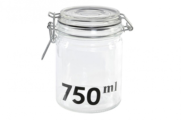 Pot glass iron 10x10x14,5 720 ml. capacity