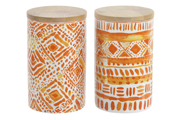 Pot porcelain bamboo 9,8x9,8x15,5 2 mod.