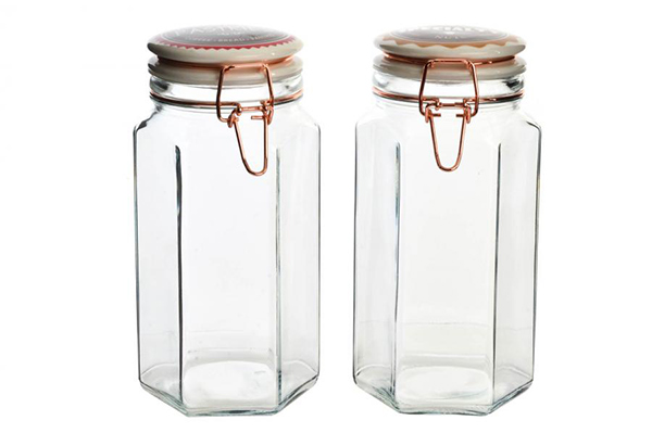 Jar glass ceramic 12x10,5x24,5 1,5l 2 mod