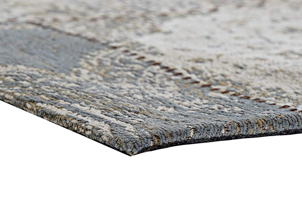 Carpet cotton polyester 162x242x1 patchwork grey