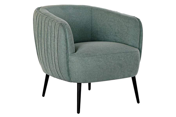 Armchair polyester metal 77x80x74 turquoise