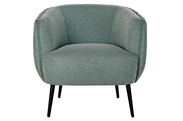 Armchair polyester metal 77x80x74 turquoise