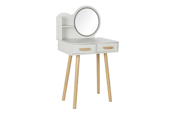 Dressing table wood mirror 60x43x122 white