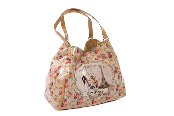 Handbag pu 45x18x37 floral