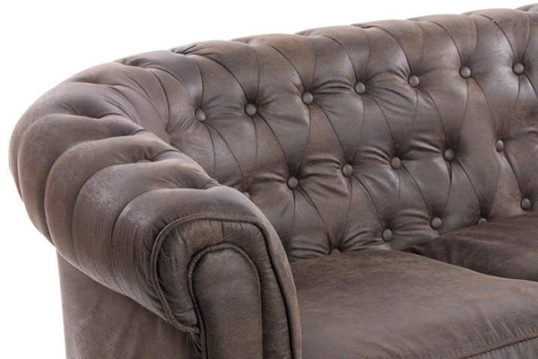 Couch pu 182x78x70 3 seats brown