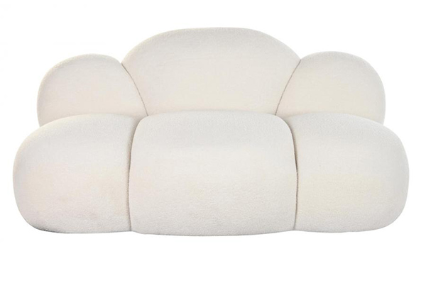 Couch polyester 149x76x77 cloud borreguito white